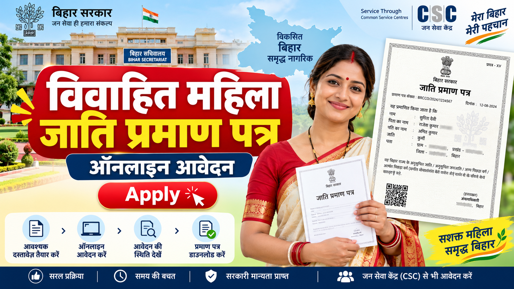 विवाहित महिला जाति आवेदन